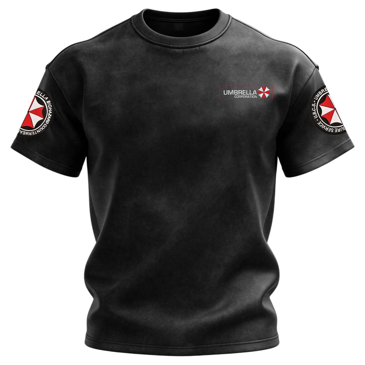 Resident Evil Umbrella Corporation Printed Unisex Washed T-Shirt