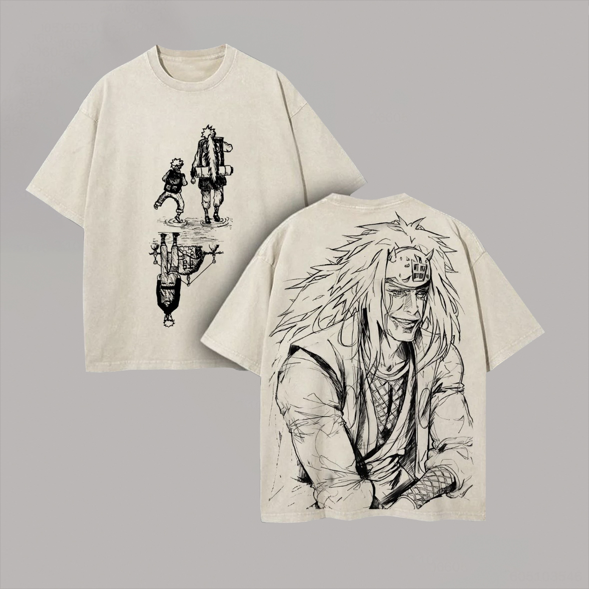Naruto Jiraiya Printed Unisex Washed T-Shirt
