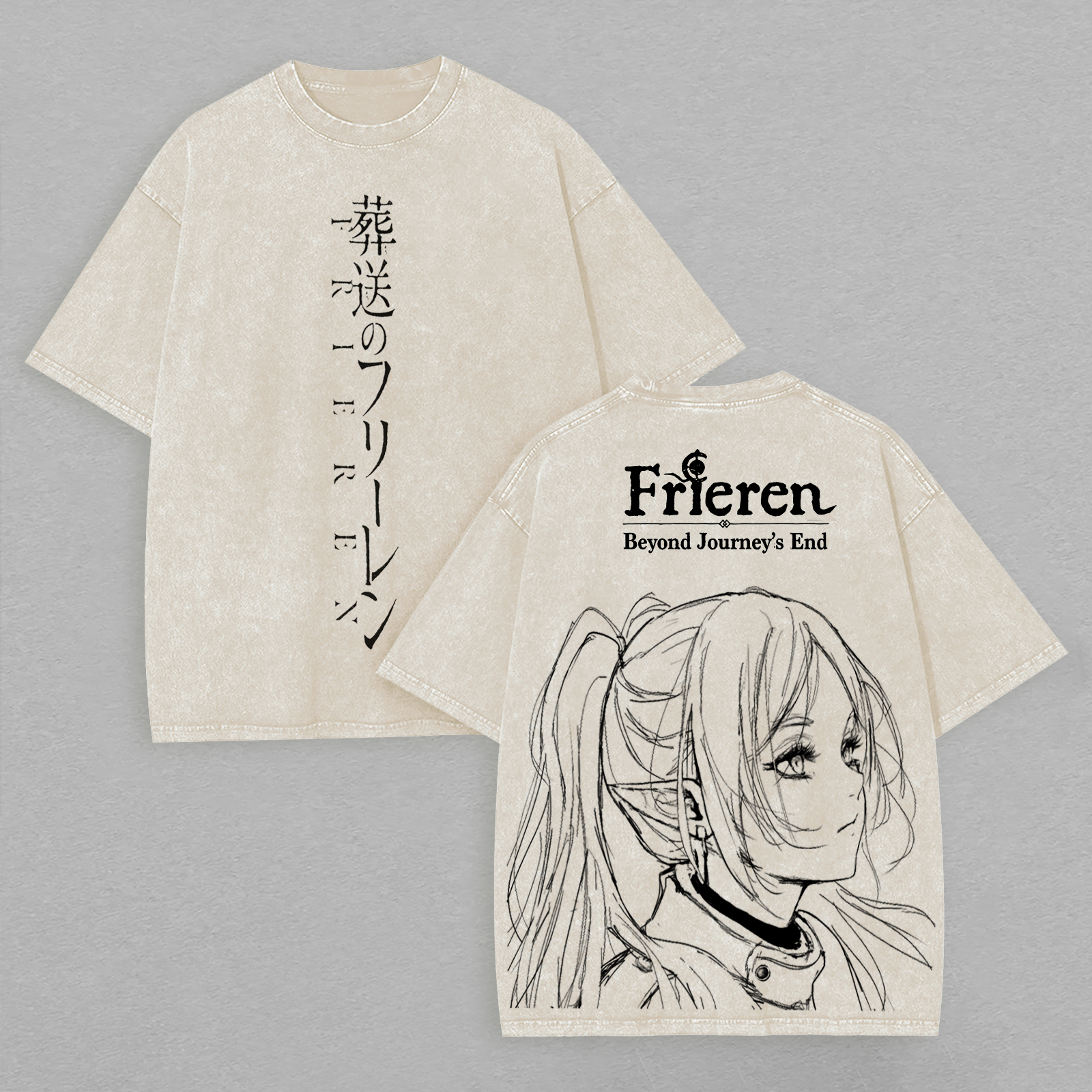 Frieren: Beyond Journey's End Printed Unisex Washed T-Shirt
