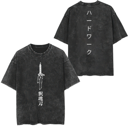 Jujutsu Kaisen Printed   Washed T-Shirt- Unisex