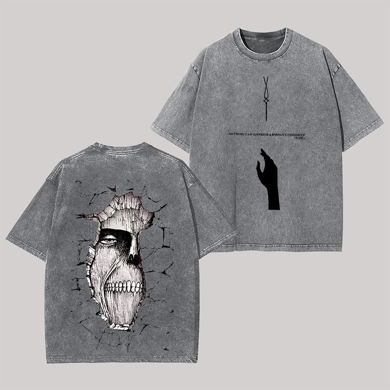 Attack on Titan Printed Unisex Washed T-Shirt
