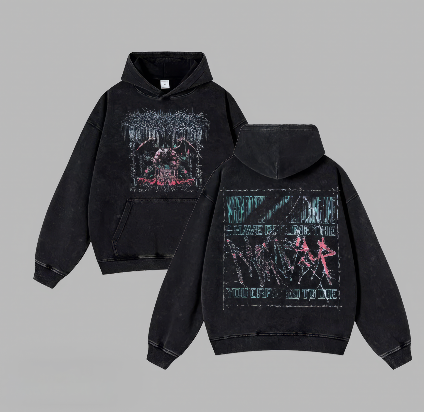 The Seven Deadly Sins Meliodas Printed Unisex Washed Hoodie