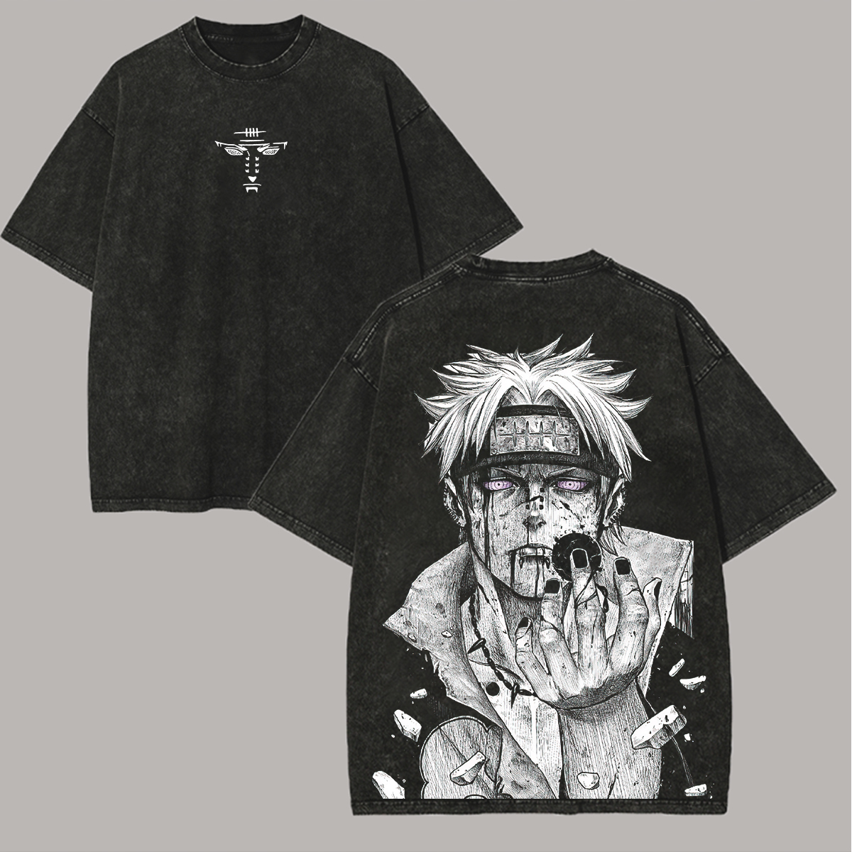 Naruto Printed Unisex Washed T-Shirt