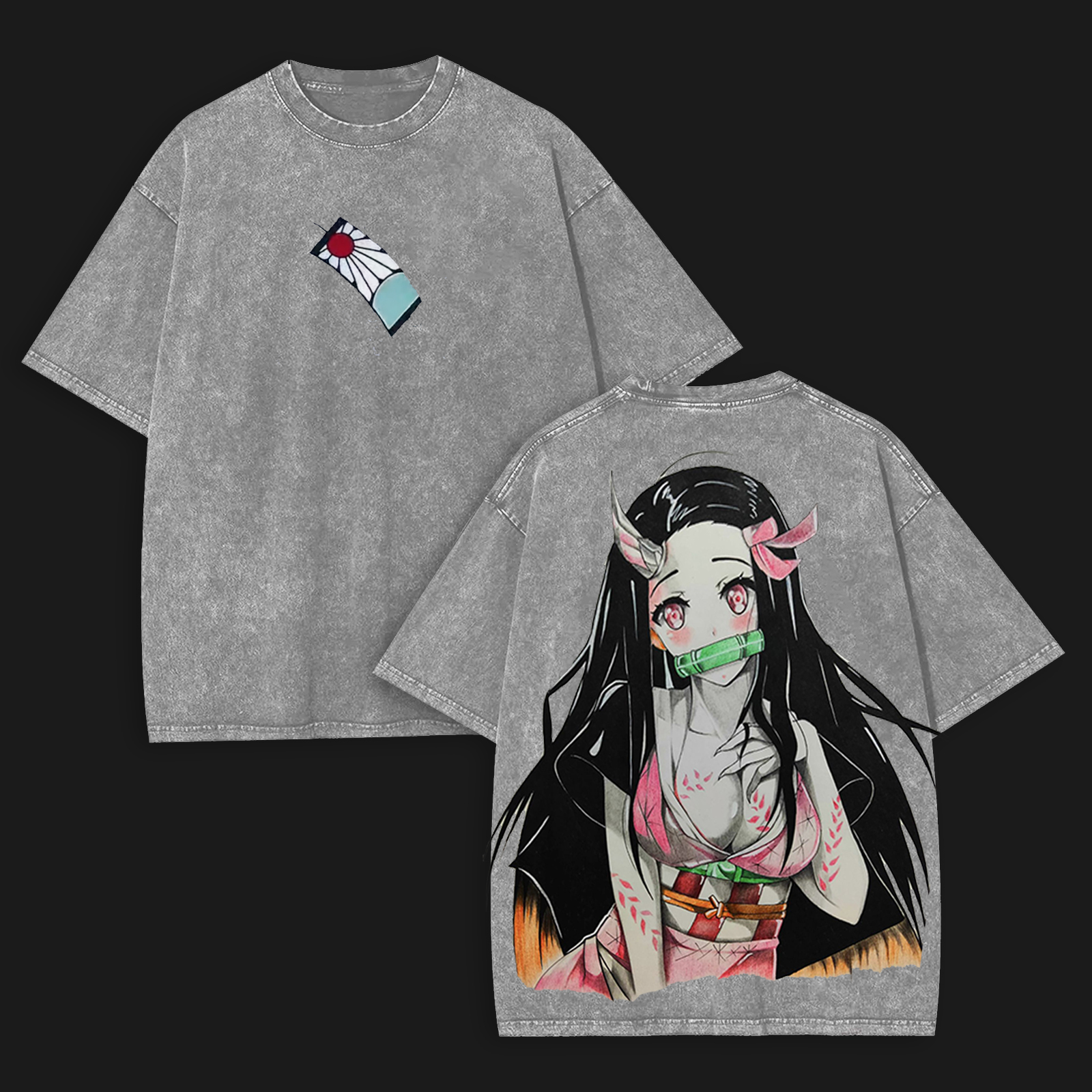 Nezuko Demon Slayer Printed Unisex Washed T-Shirt