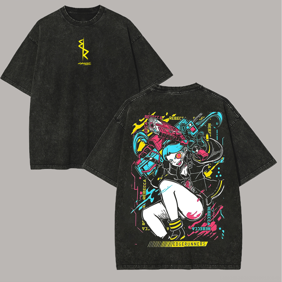 Cyberpunk: Edgerunners Printed Unisex Washed T-Shirt