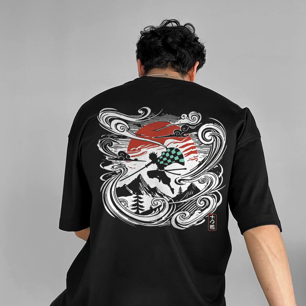 Demon Slayer Kamado Tanjirou Printed Men's T-shirt