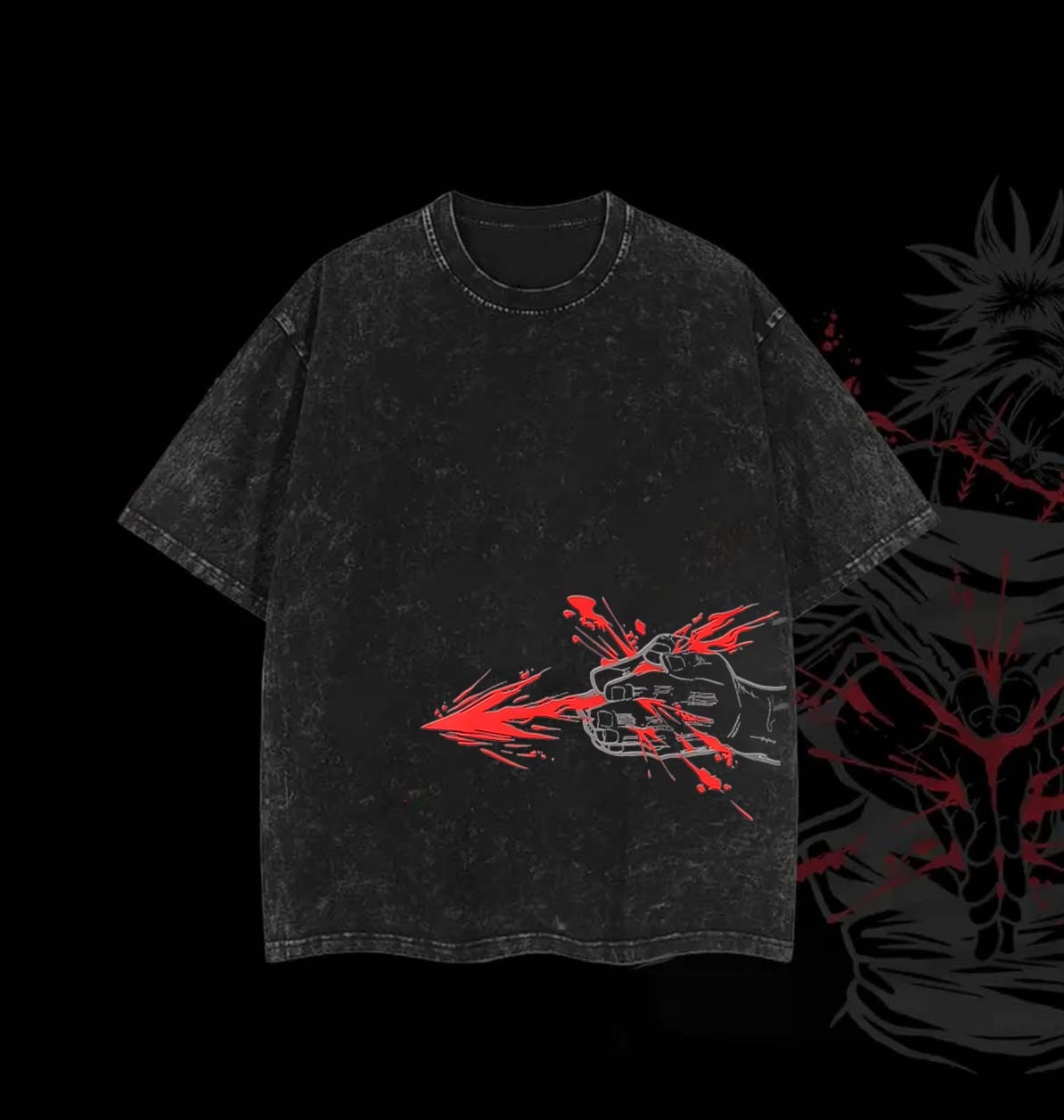 Jujutsu Kaisen Printed Unisex Washed T-Shirt