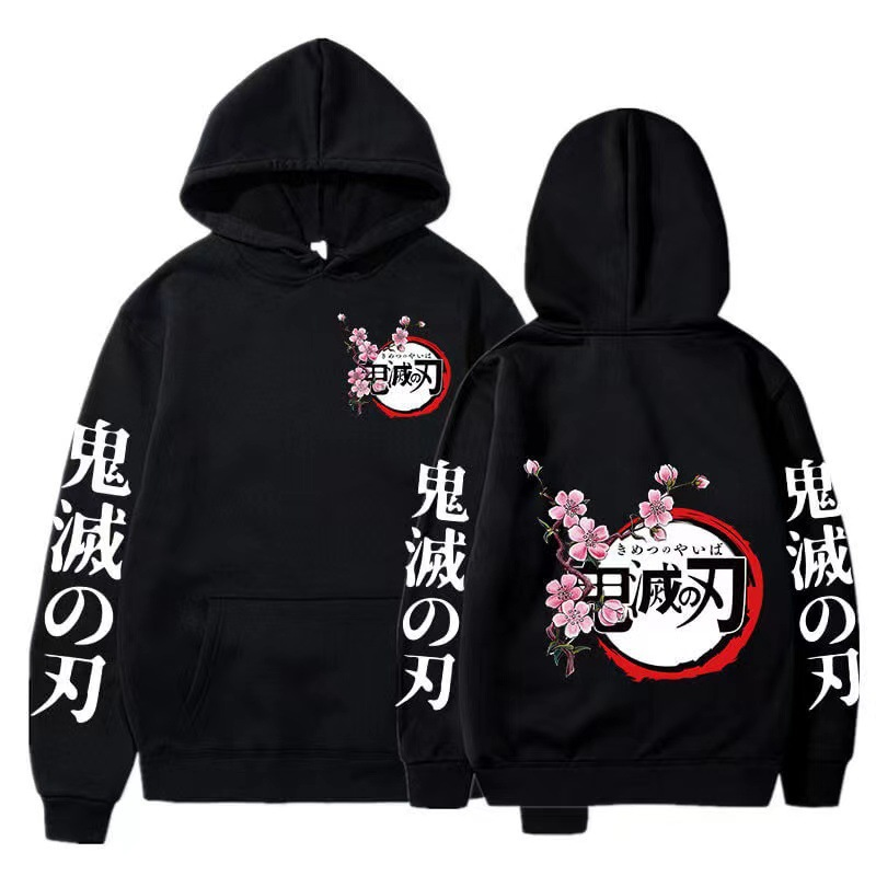 Demon Slayer Printed Washed Hoodie- Unisex