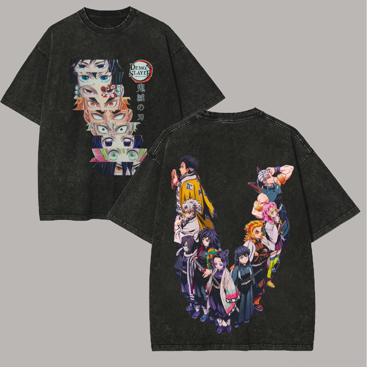 Demon Slayer Printed Unisex Washed T-Shirt