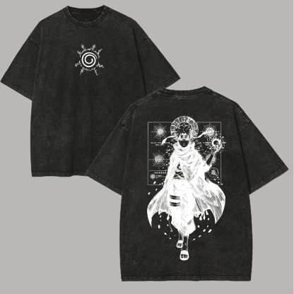 Vintage Naruto Printed Unisex Washed T-Shirt