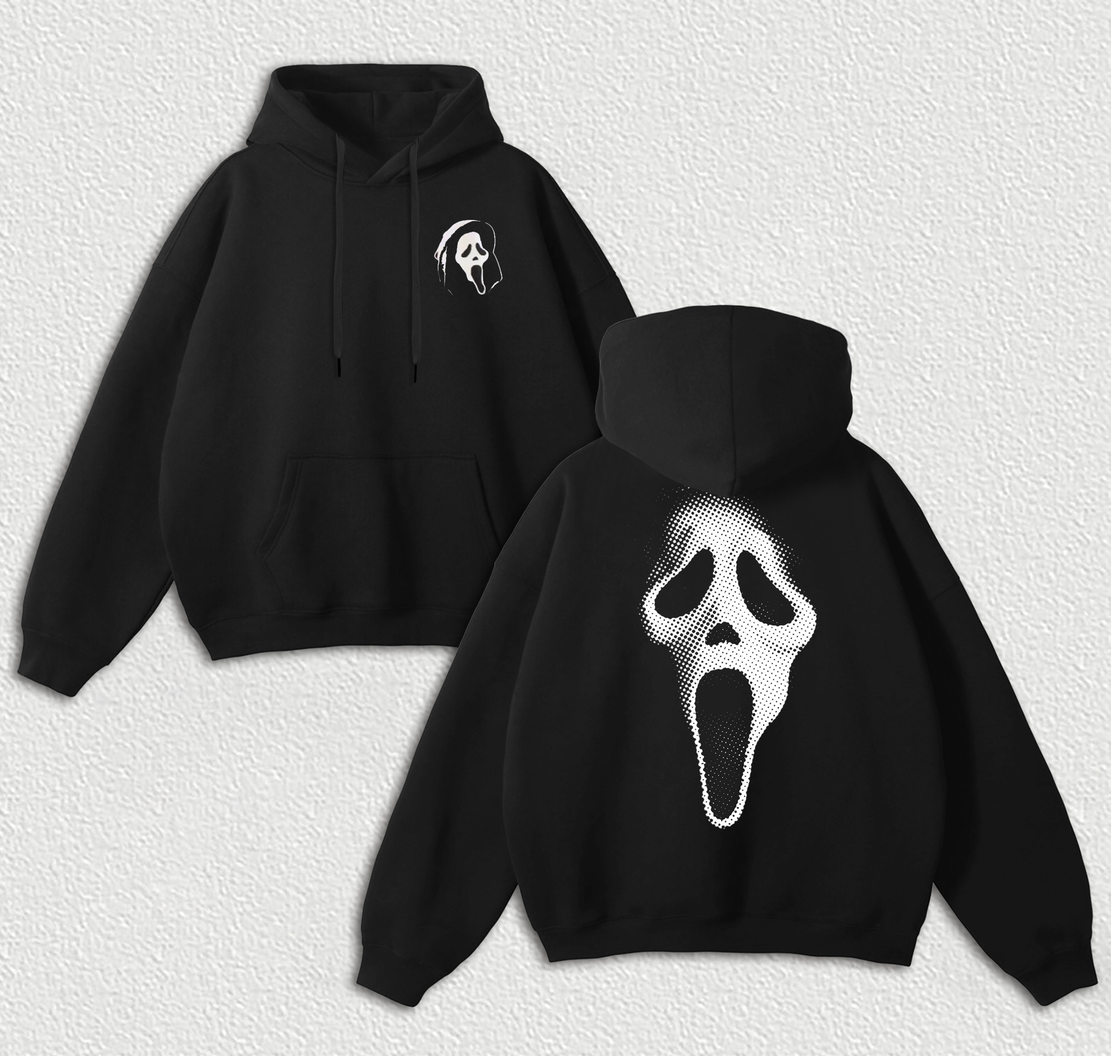Screaming Ghostface Printed Fleece-lined Unisex Hoodie