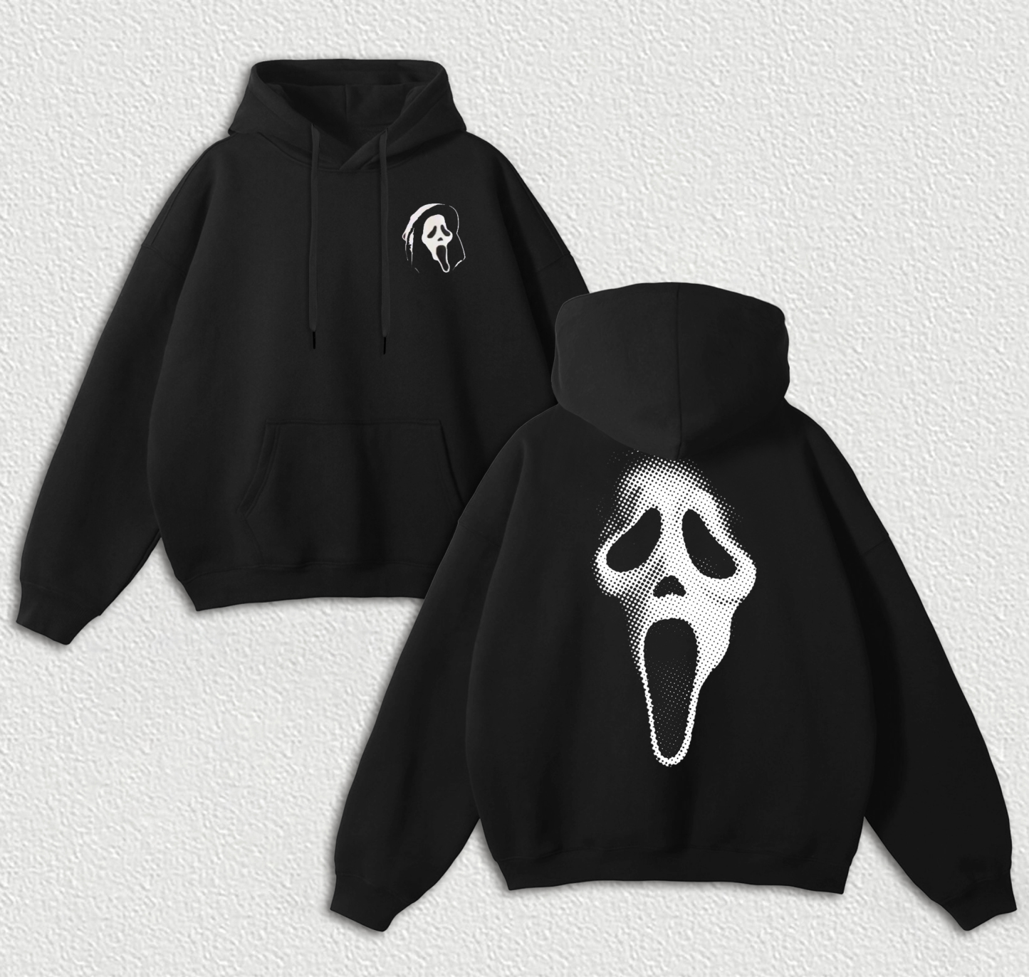 Screaming Ghostface Printed Fleece-lined Unisex Hoodie