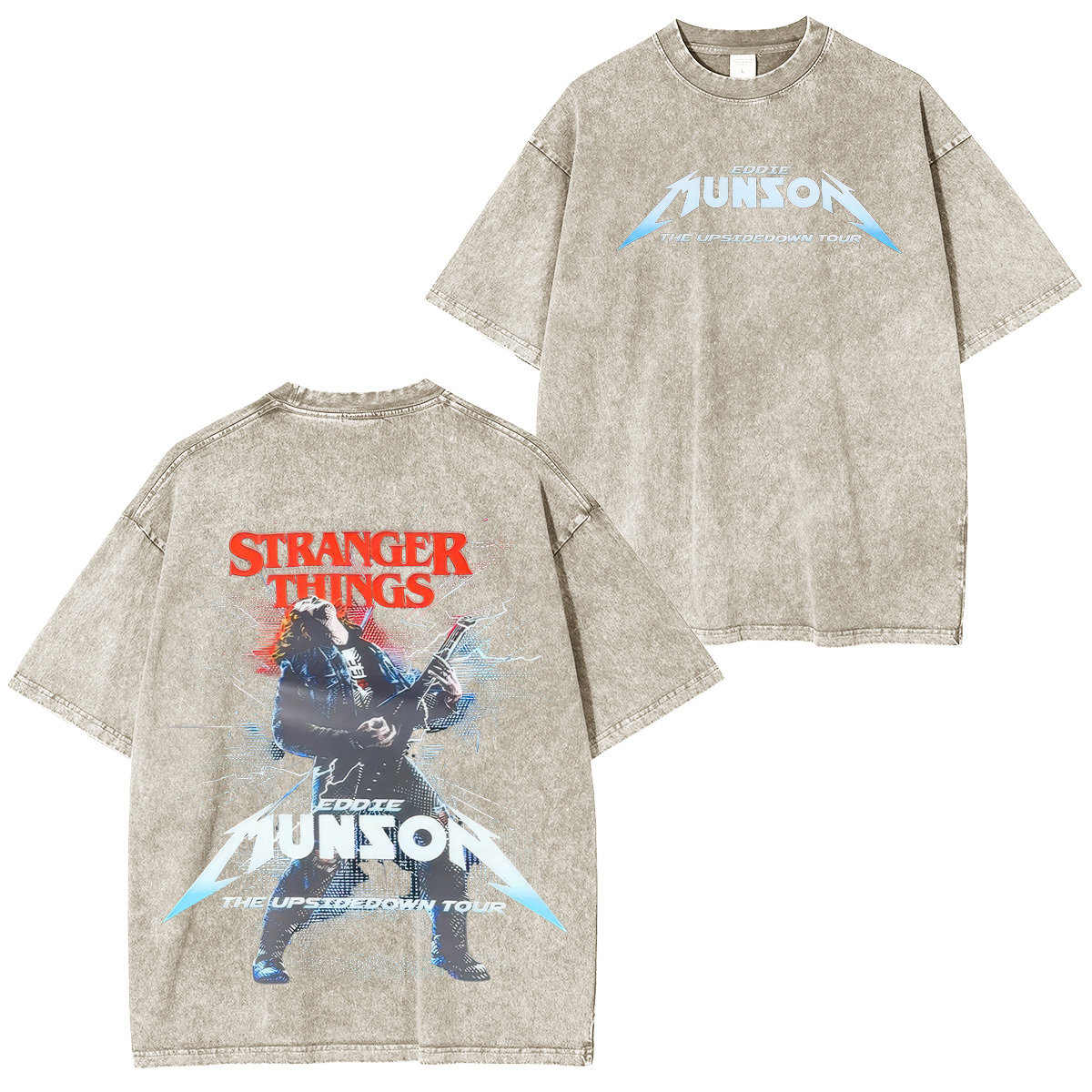 Stranger Things Eddie Munson Unisex Washed T-Shirt