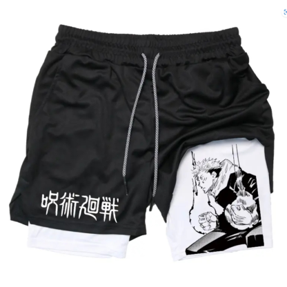 Jujutsu Kaisen Itadori Yuji Printed Men's Fitness Shorts