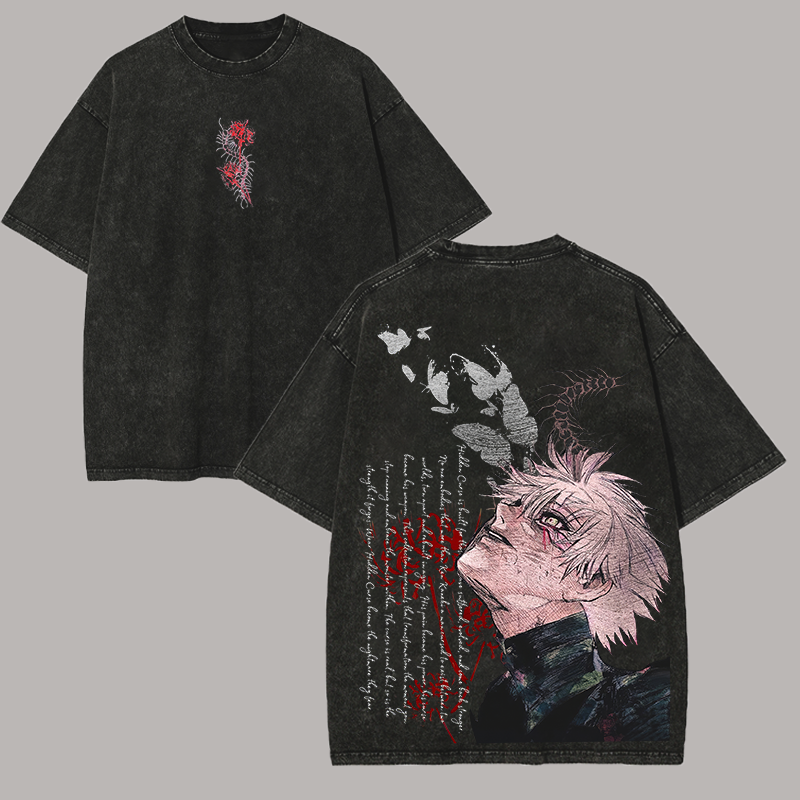 Tokyo Ghoul Printed Unisex Washed T-Shirt