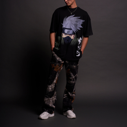 Oversize Ninja World V2 Printed Unisex T-shirt