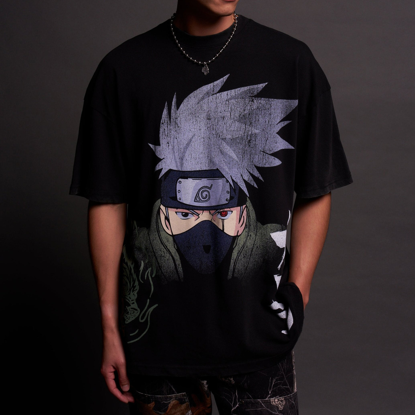 Oversize Ninja World V2 Printed Unisex T-shirt