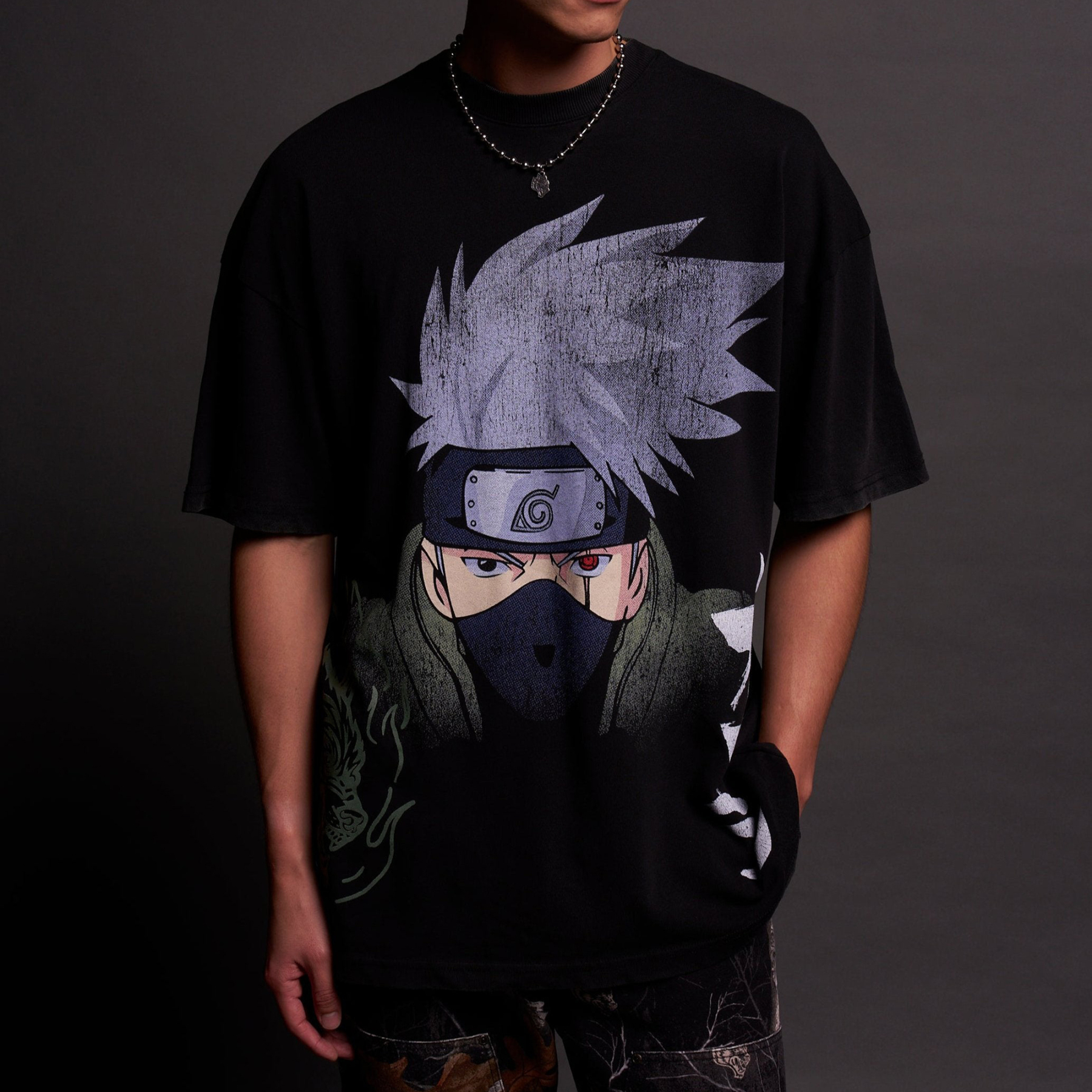 Oversize Ninja World V2 Printed Unisex T-shirt