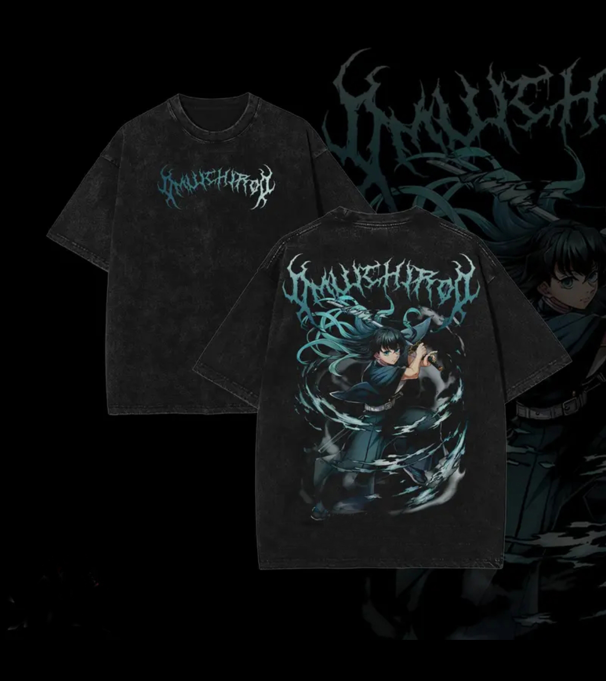 Demon Slayer Printed Unisex Washed T-Shirt