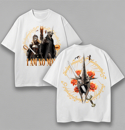 The Lord of the Rings I Am No Man Printed Unisex Oversized T-shirt
