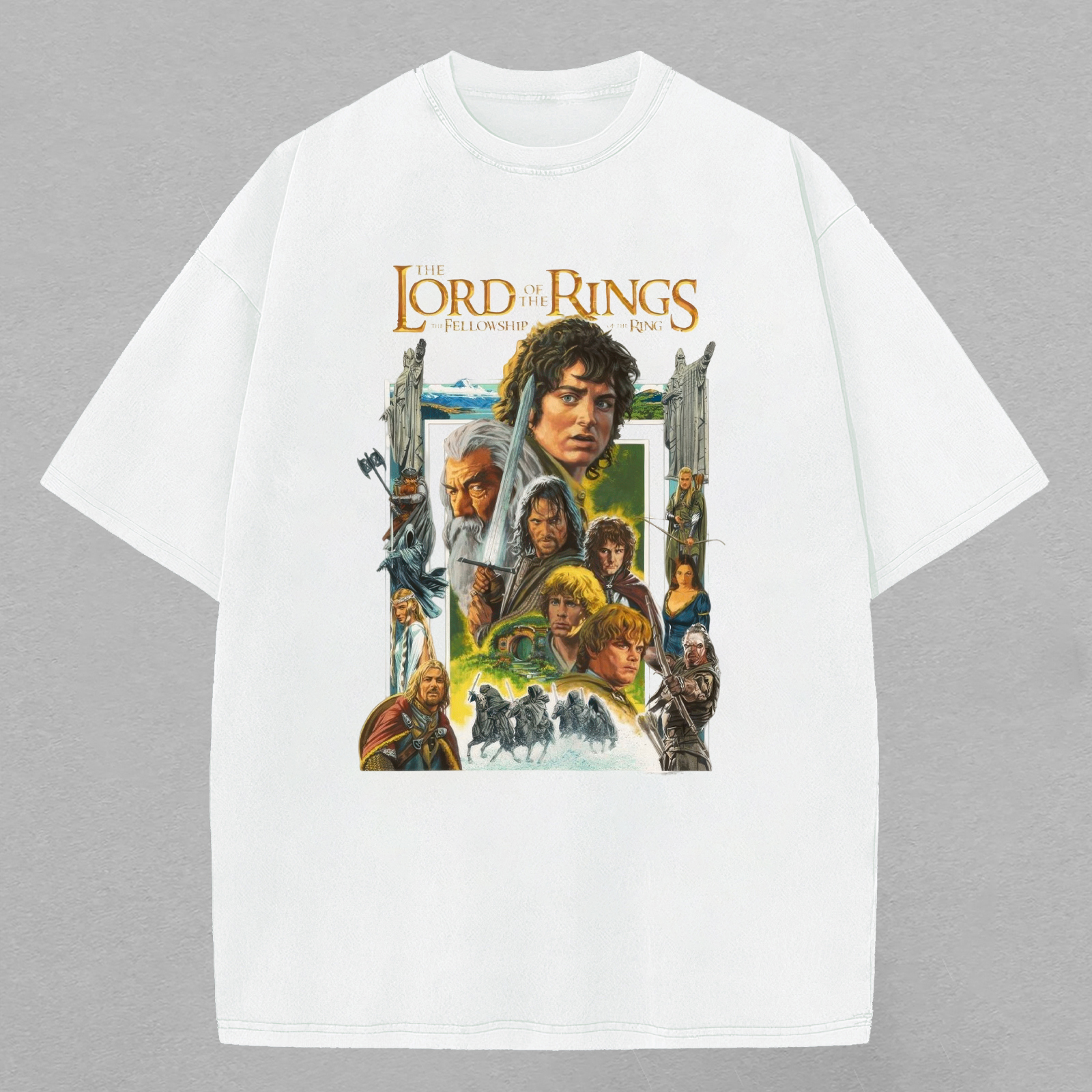 The Lord of the Rings: The Fellowship of the Ring Printed Unisex Oversized T-shirt