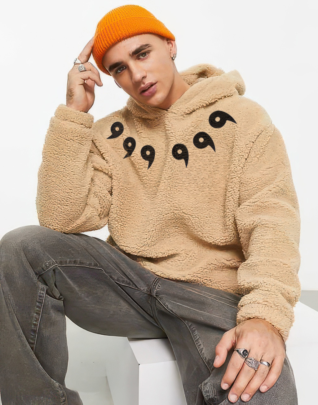 Jujutsu Kaisen Ryomen Sukuna Printed Fleece-lined Unisex Zipper Fleece Jacket