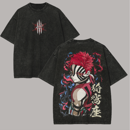 Demon Slayer Printed Unisex Washed T-Shirt