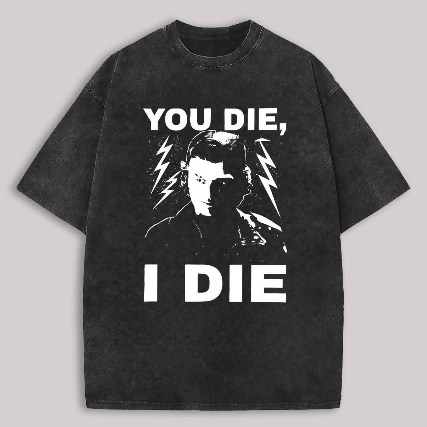 Stranger Things You Die I Die Unisex Washed T-Shirt