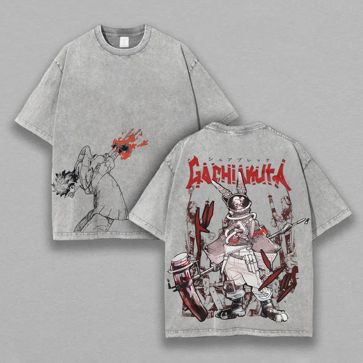 Gachiakuta Rudo Printed Unisex Washed T-Shirt