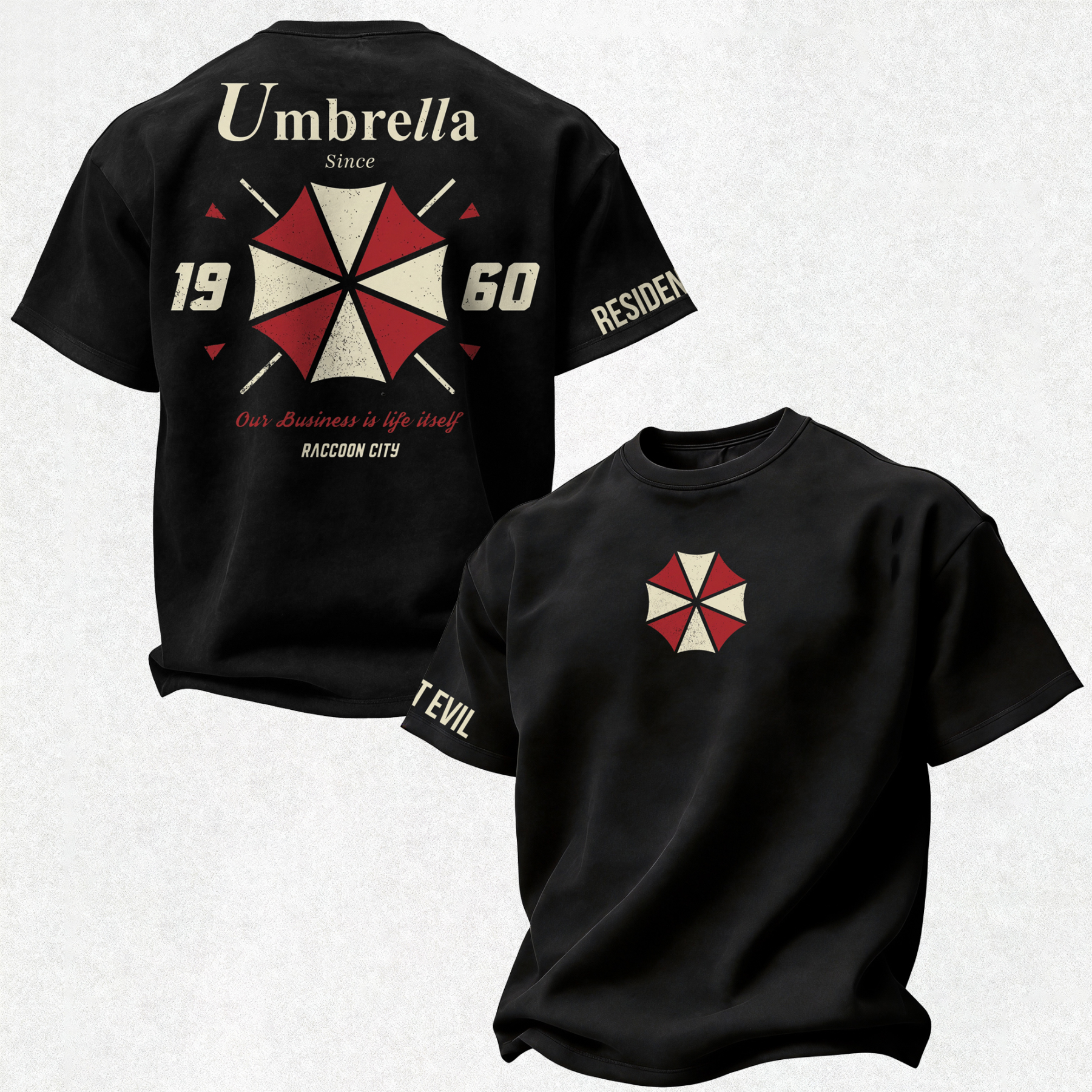 Resident Evil Umbrella Corporation Printed Oversized Unisex T-shirt