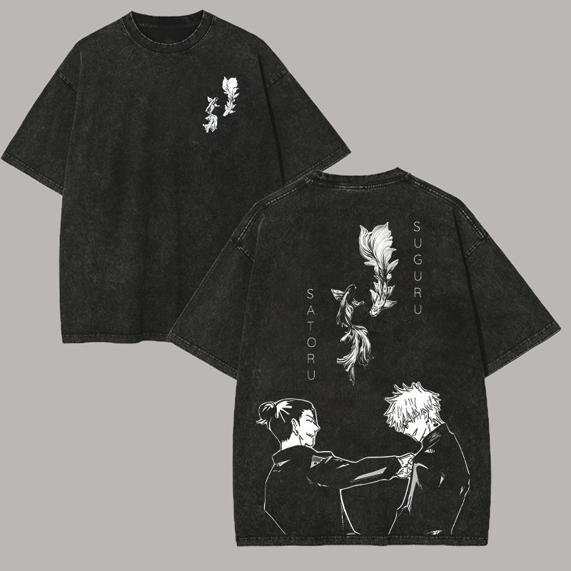 Jujutsu Kaisen Printed Unisex Washed T-Shirt