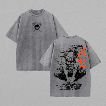 Inosuke Hashibira Printed Unisex Washed T-Shirt