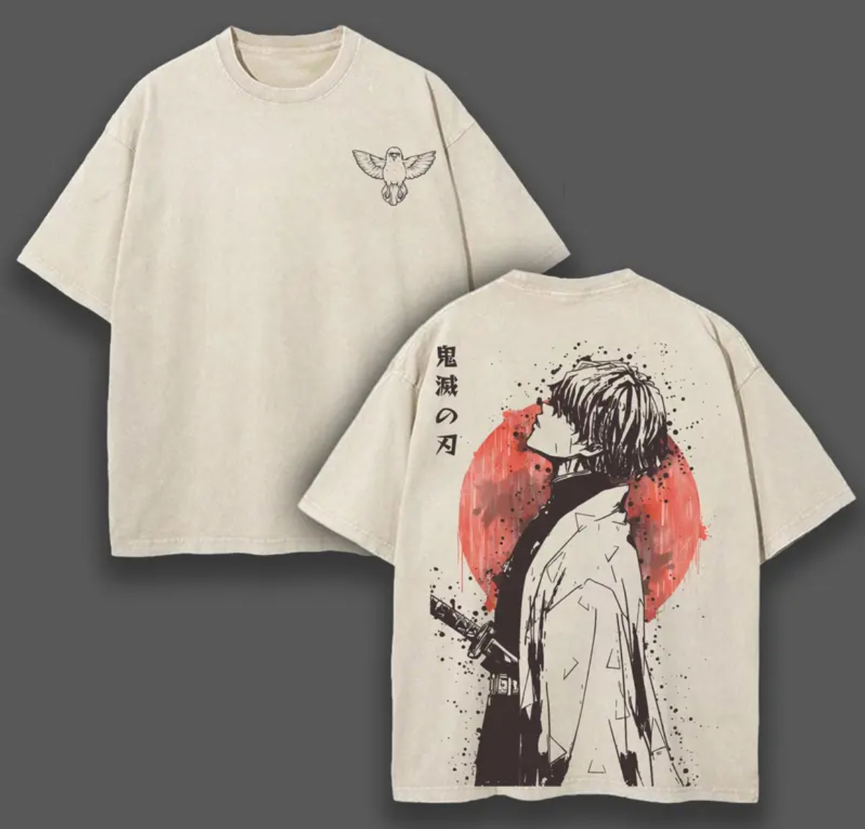 Demon Slayer Printed Unisex Washed T-Shirt