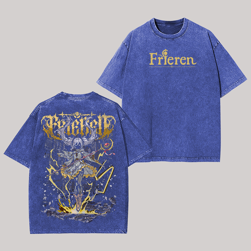 Frieren: Beyond Journey's End Printed Unisex Washed T-Shirt