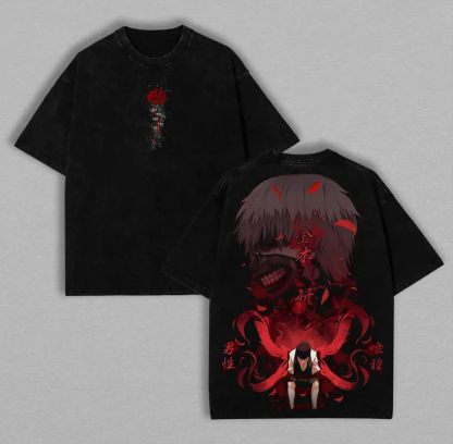 Tokyo Ghoul Printed Unisex Washed T-Shirt