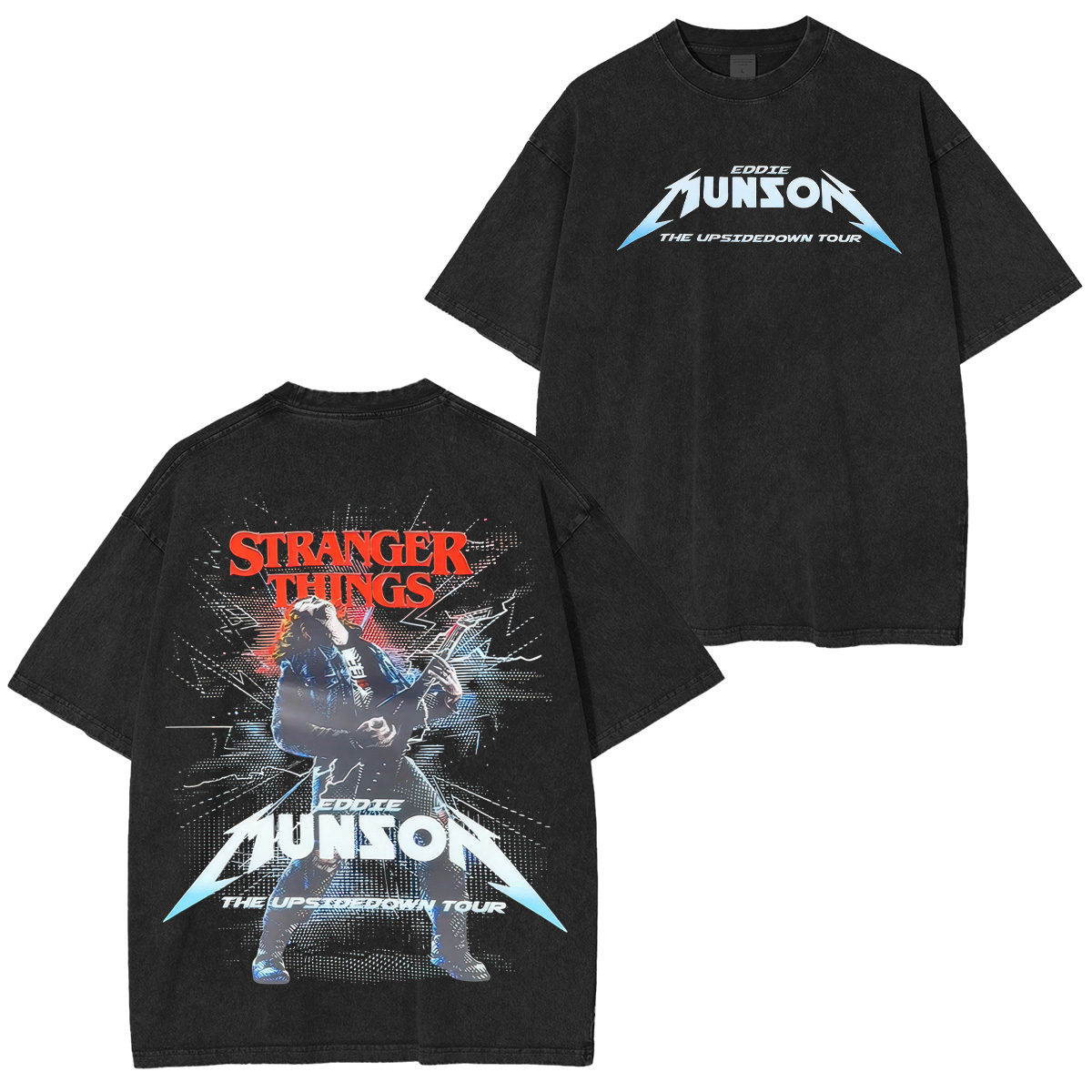 Stranger Things Eddie Munson Unisex Washed T-Shirt