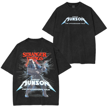 Stranger Things Eddie Munson Unisex Washed T-Shirt