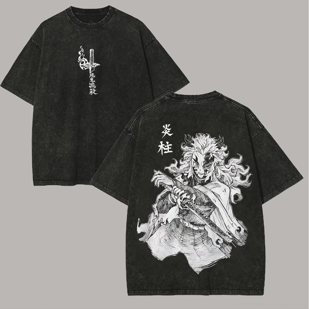 Demon Slayer Printed Unisex Washed T-Shirt