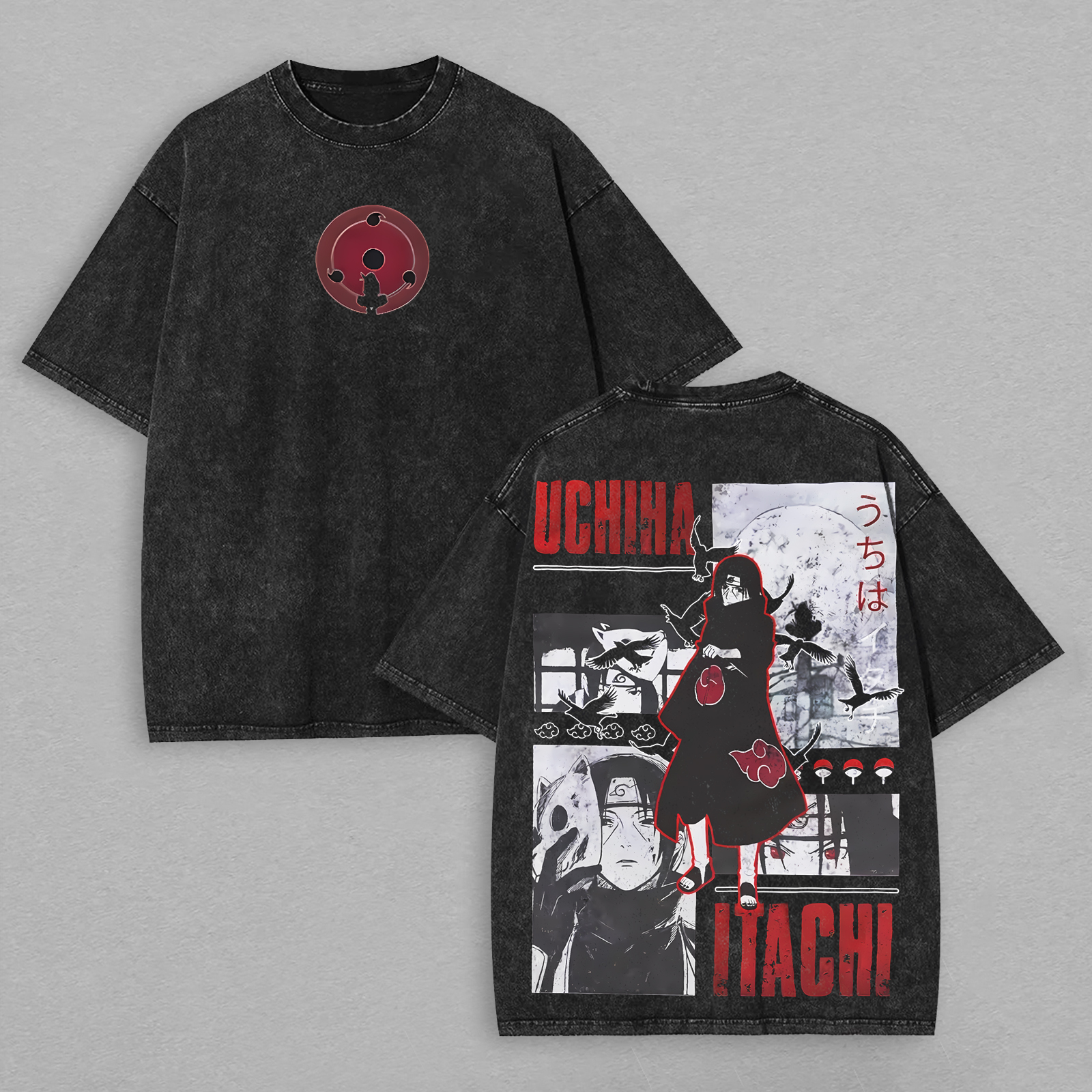 Itachi Uchiha Printed Unisex Washed T-Shirt