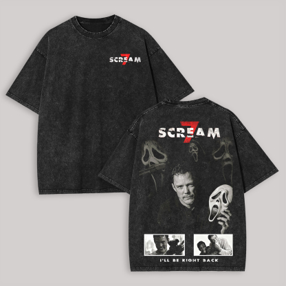 Scream 7 Printed Unisex Washed T-Shirt