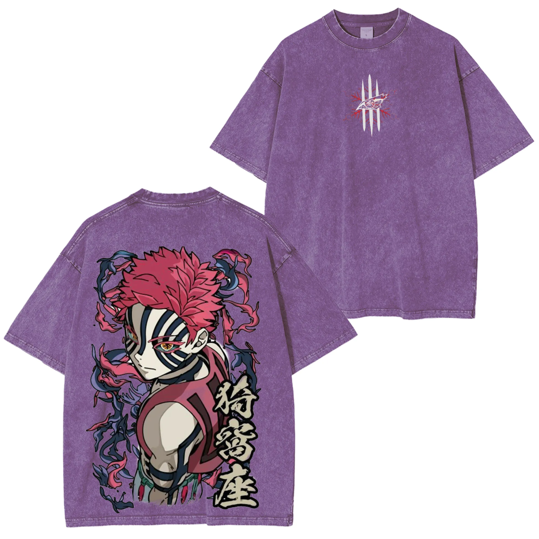 Demon Slayer Akaza Unisex Washed T-Shirt