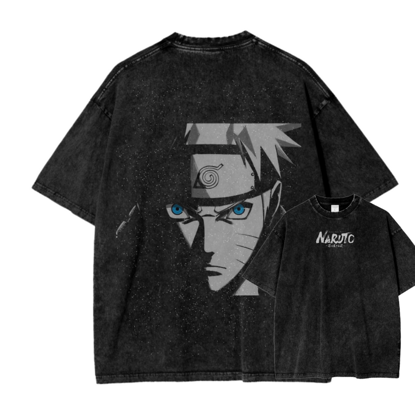 Naruto Anime Oversize Washed T-Shirt- Unisex