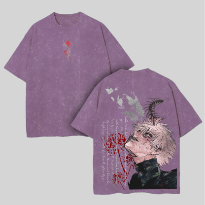 Tokyo Ghoul Printed Unisex Washed T-Shirt