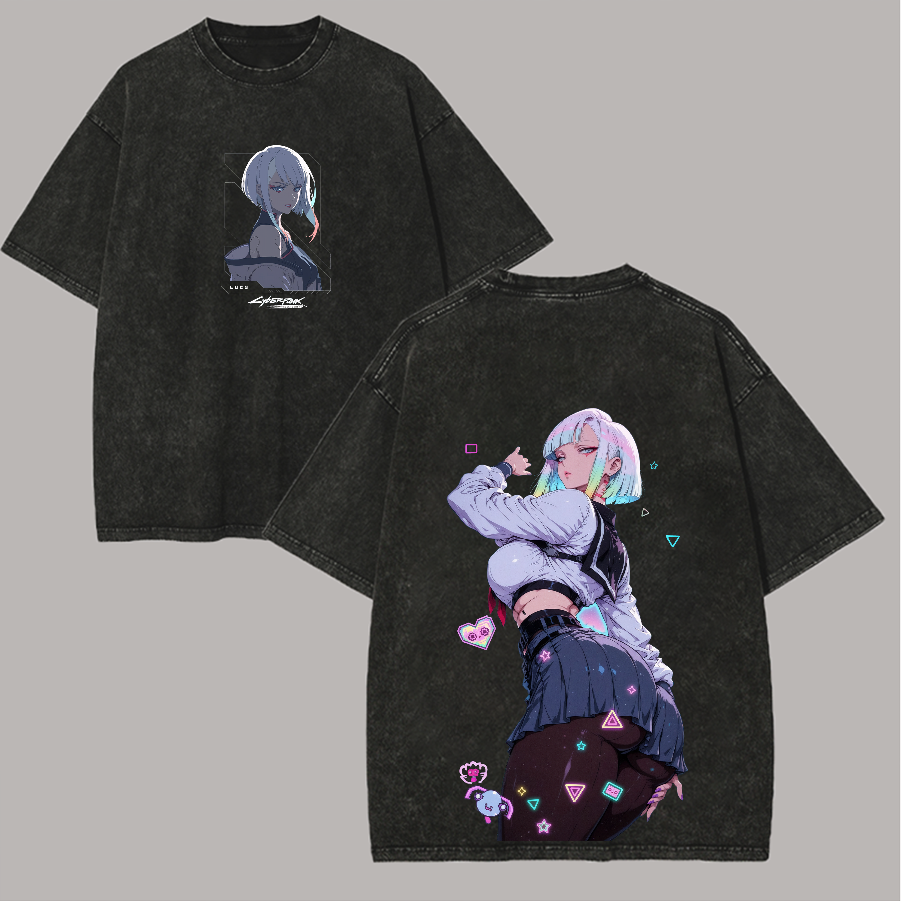 Cyberpunk: Edgerunners Printed Unisex Washed T-Shirt