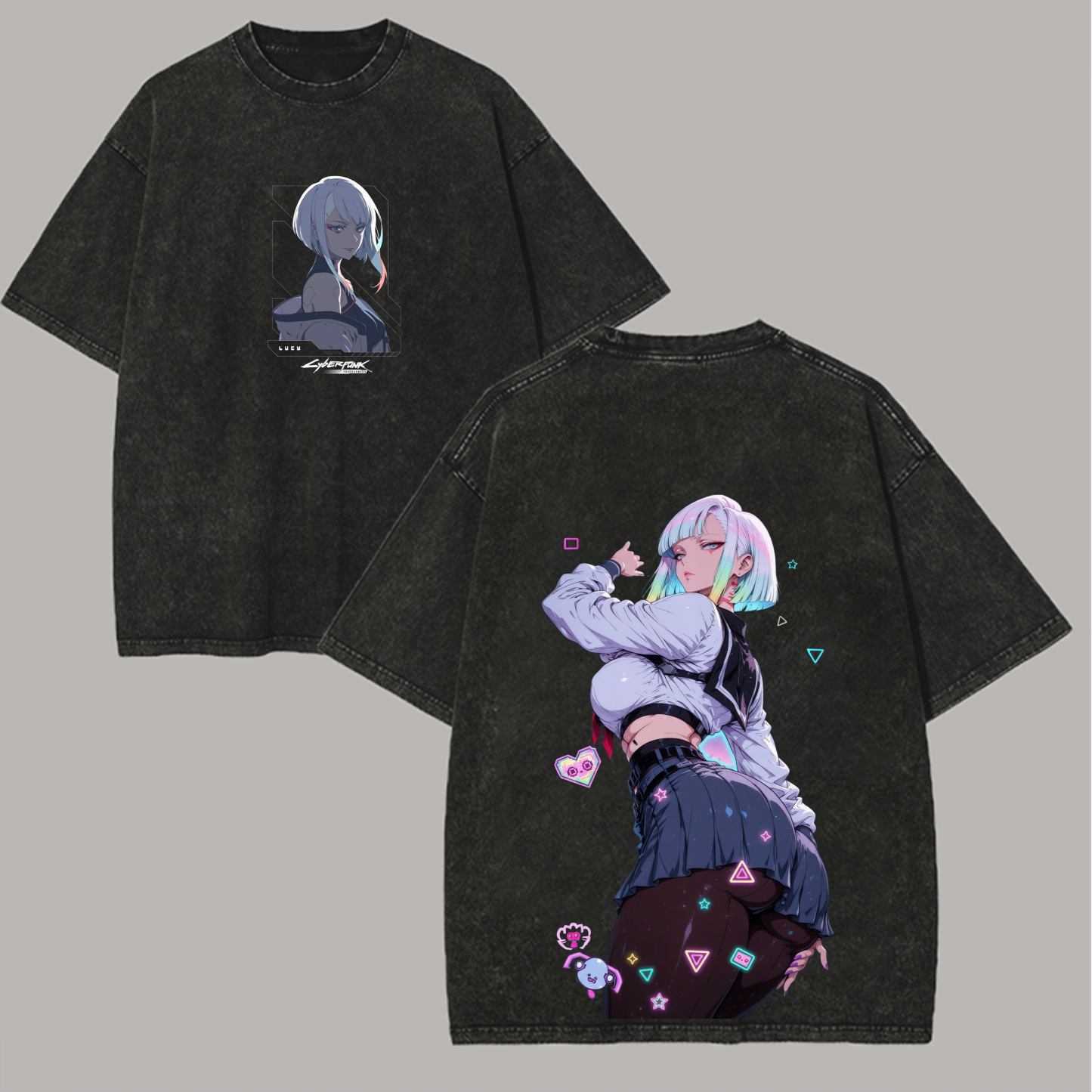 Cyberpunk: Edgerunners Printed Unisex Washed T-Shirt