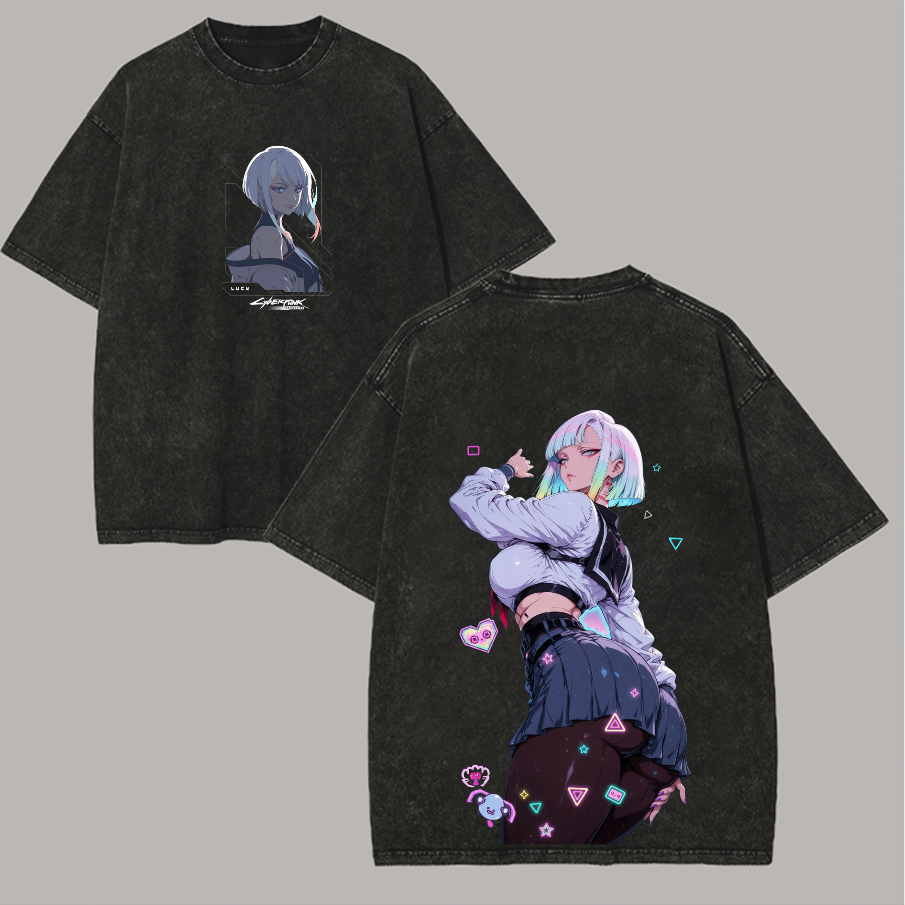 Cyberpunk: Edgerunners Printed Unisex Washed T-Shirt