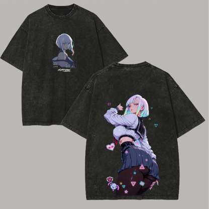 Cyberpunk: Edgerunners Printed Unisex Washed T-Shirt