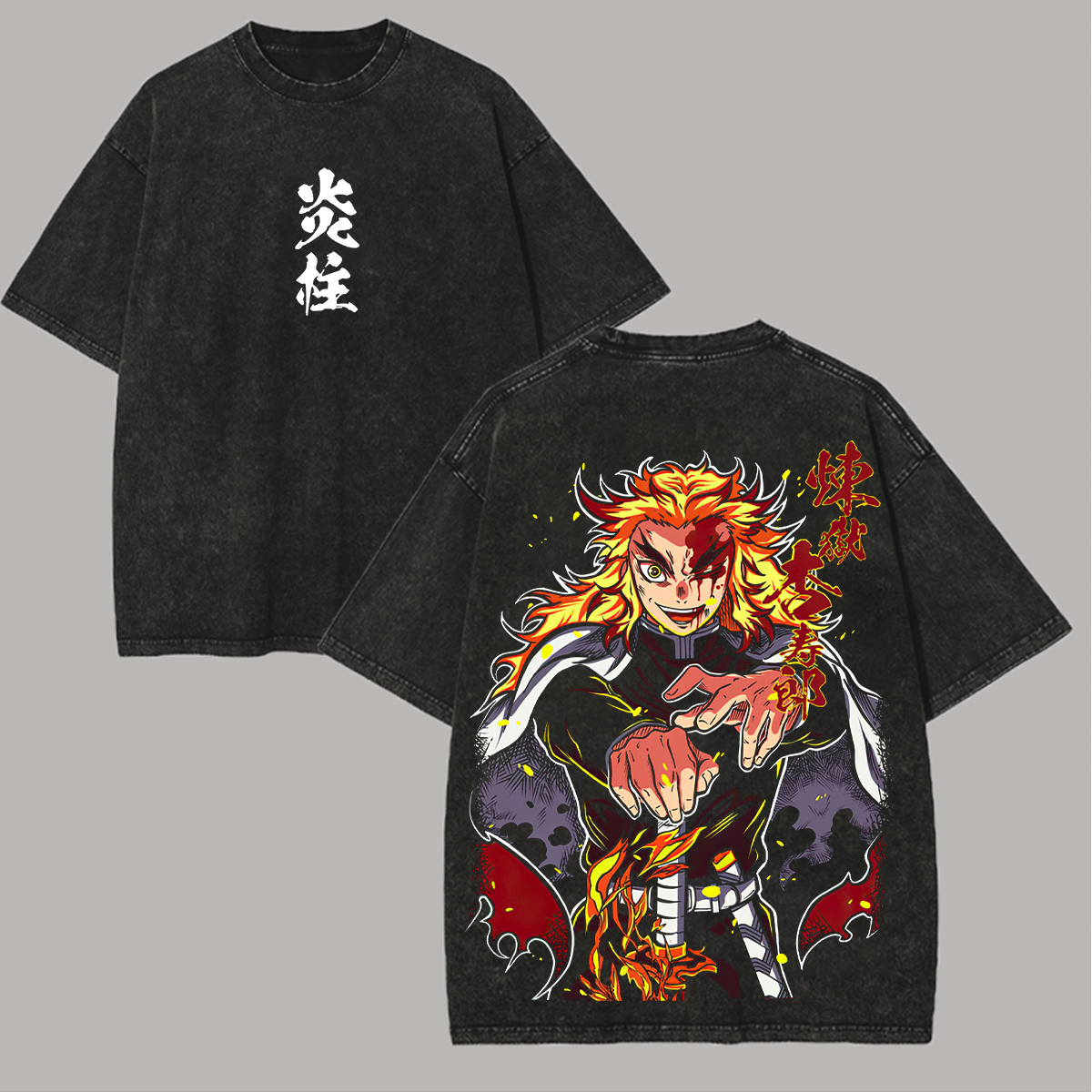 Demon Slayer Printed Unisex Washed T-Shirt