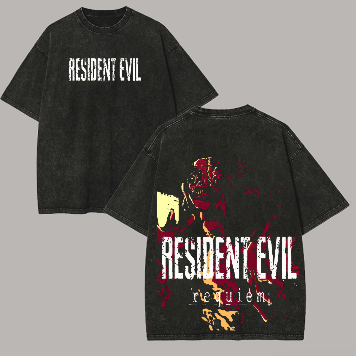 Resident Evil Printed Unisex Washed T-Shirt