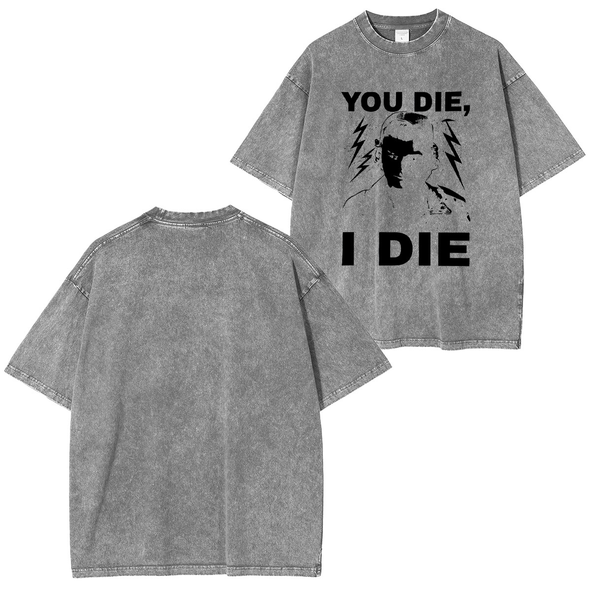 Stranger Things You Die I Die Unisex Washed T-Shirt